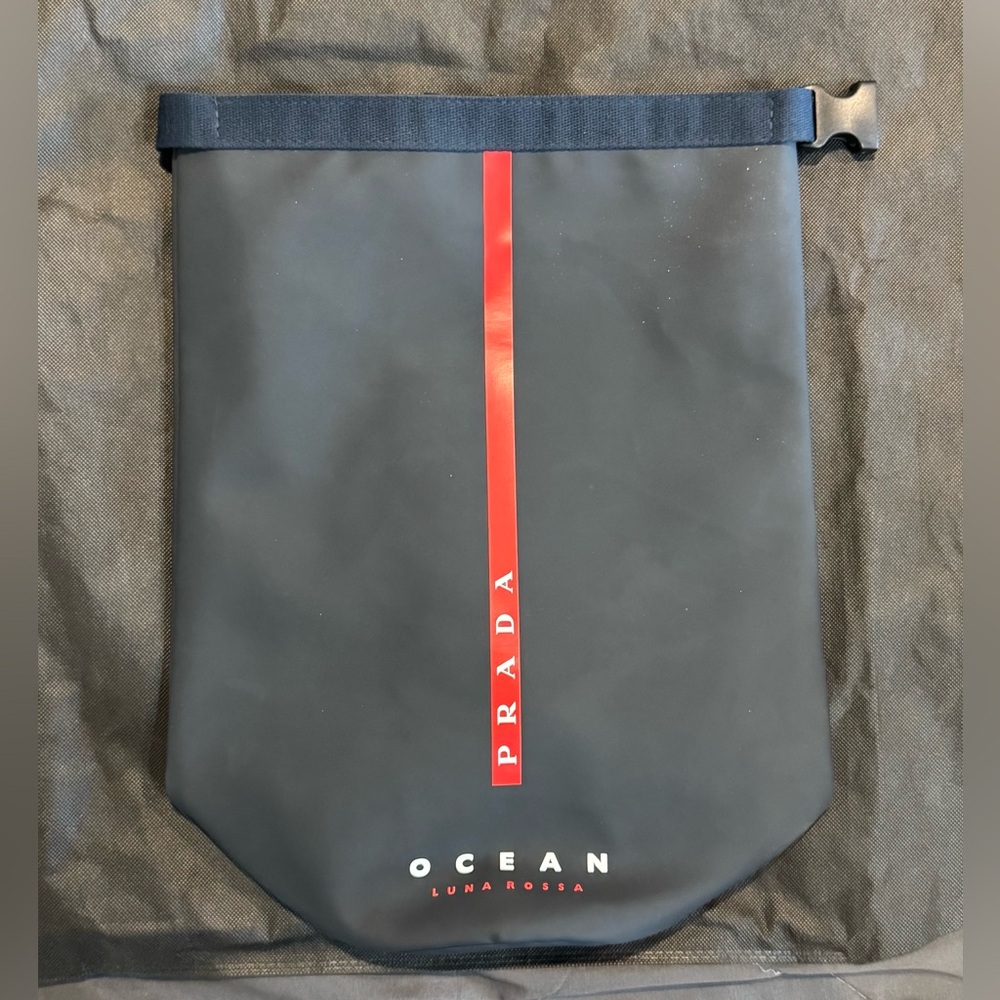 Prada Beauty Navy Blue and Red Ocean Sling Bag w/Dust Bag NWT